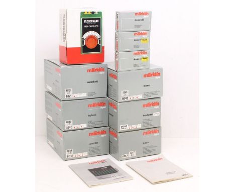 Marklin: A collection of boxed Marklin, HO Gauge accessories, to include references: Control Unit 6021, Transformer 6003, Mem