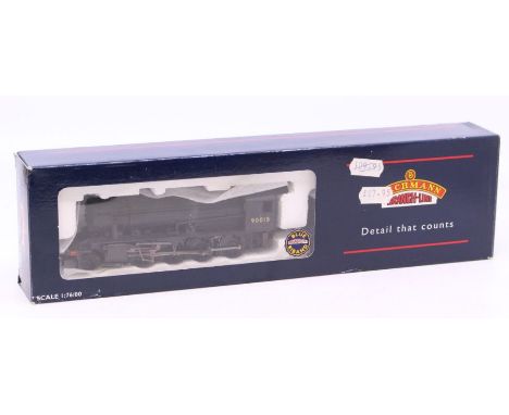 Bachmann: A boxed Bachmann, OO Gauge, WD 2-8-0 BR Black E/Crest, Austerity 90015, locomotive and tender, Reference 32-257. Or