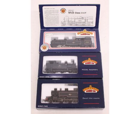 Bachmann: A collection of three boxed Bachmann, OO Gauge, tank locomotives to comprise: Ivatt Tank 41304 BR Lined Black L/Cre