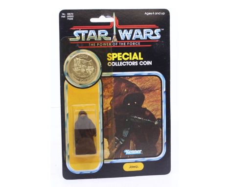 Star Wars: A Star Wars: The Power of the Force, Kenner, Jawa, 1984, 92 card back, carded. punched, bubble yellowed. appears f
