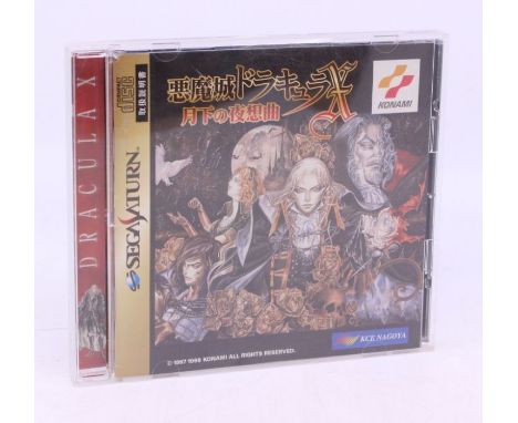 Sega Saturn: A Sega Saturn, Konami, Akumajo Dracula X, cased game disc, NTSC-J, 1998. With instruction manual. Disc has some 