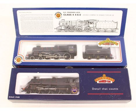 Bachmann: A boxed Bachmann, OO Gauge, Standard Class 5MT BR Black L/Crest, 73158, locomotive and tender, Reference 32-501. To