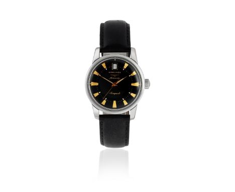 Longines. A stainless steel automatic calendar wristwatchModel: ConquestReference: L1.611.4Date: Circa 1975Movement: 25-jewel