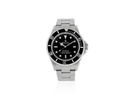 Rolex. A stainless steel automatic calendar bracelet watchModel: Sea-DwellerReference: 16660Date: Purchased 8th December 1989