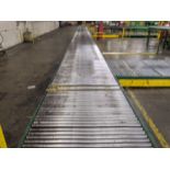 C&M Conveyor & Material Handling System Powered Conveyor System: 70"W Rollers, Rotary Table, (3)