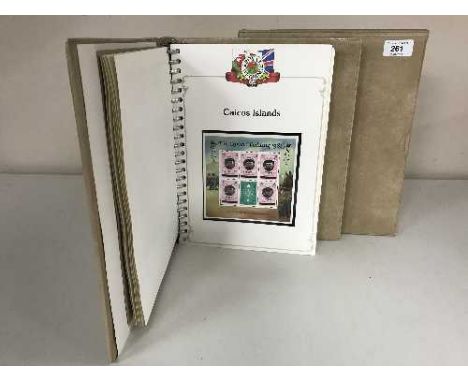 Six albums containing H. R. H. The Princess of Wales Royal Wedding Stamps, five with slip covers