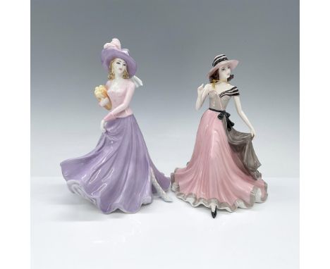 The first figurine, My Love, belongs to the Sentiments Collection. Adorned in a pink, black, and grey dress with a matching h