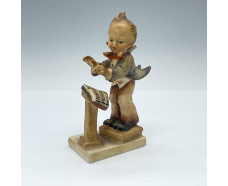 This matte porcelain figurine depicts a conductor leading a rousing performance. Goebel TMK3. Artist: Arthur MollerIssued: 19