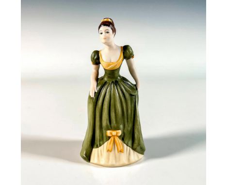 Hand painted in matte finish. She wears a charming green gown and is in bow position. Goebel backstamp. Issued: 20th c.Dimens