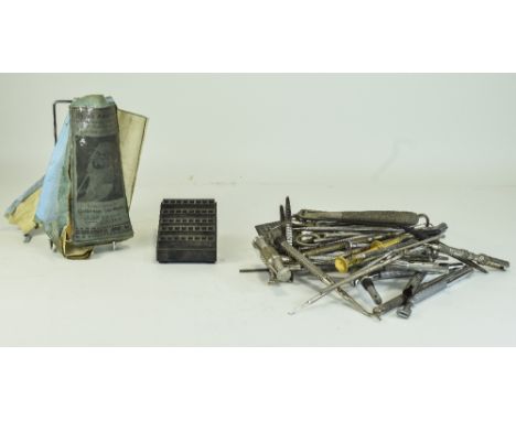 Dentistry Interest Mixed Quantity Of  Dental Instruments Looks To Be Scaling Tools, Forceps/Pliers, Syringes etc 19th/20thC S