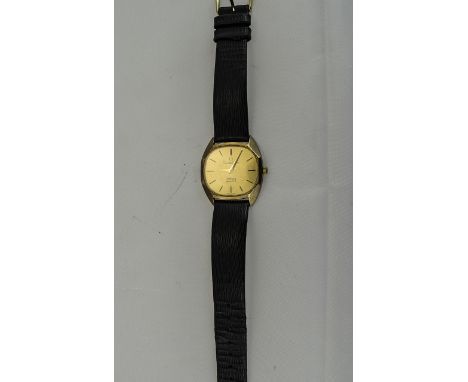 Omega 9ct Gold Quartz Constellation 1970's Wrist Watch with Original Leather Strap. Excellent Condition and Working Order, Ni