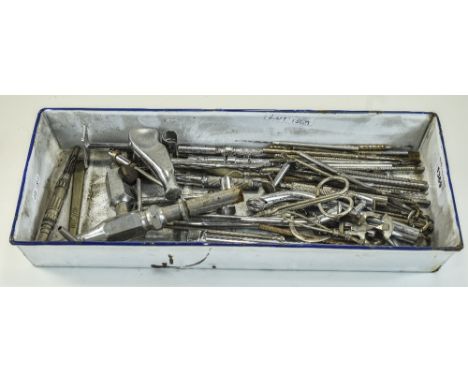 Dentistry Interest Mixed Quantity Of  Dental Instruments Looks To Be Scaling Tools, Forceps/Pliers, Syringes etc 19th/20thC S