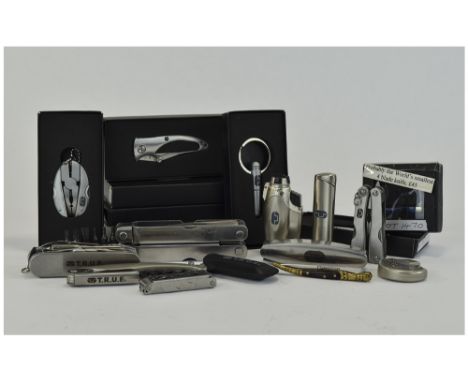 Collection Of T.R.U.E. Swiss Army, Pen Knives And Associated, To Include Single Blades, Combination, Lighter etc