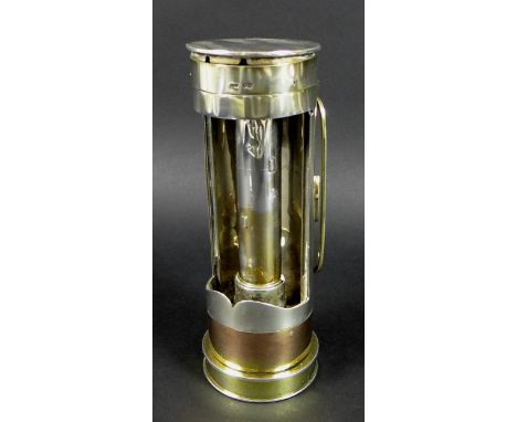 A Victorian silver carriage candle lamp, made for Lord Rosebery, retailed by R&S Garrard, Panton Street, London, with hinged 
