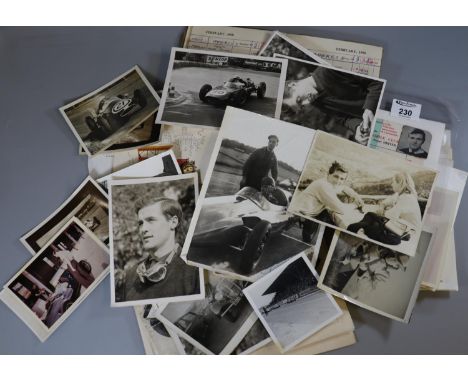 Collection of motor racing ephemera relating to Jack R Lewis of Stroud, Gloucestershire, including his FIA Royal Automobile C