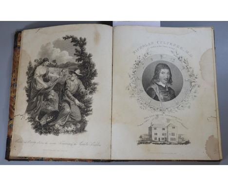 Culpeper, Nicholas - The Complete Herbal Engraved Portrait Frontis, engraving of upwards of 400 different plants, London 1834