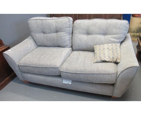 Modern 2 Seater Grey Fabric 4 Cushion Sofa. (B.P. 21% + VAT)&nbsp;170cm long &amp; 90cm deep approx.