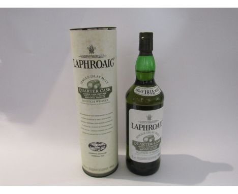 Laphroaig Single Islay Malt Quarter Cask, double cask matured Scotch Whisky, 1ltr, in tube