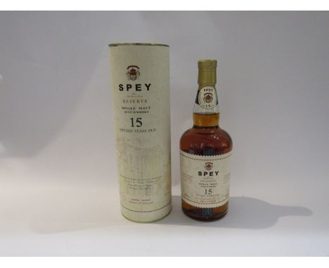 Spey Reserve 15 year Old Single Malt Scotch Whisky, limited edition, 700ml in tube