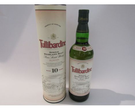 Tullibardine 10 year Old Single Highland Malt Rare Scotch Whisky, 70cl in tube