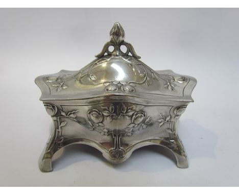 A WMF silver plated Art Nouveau jewellery casket