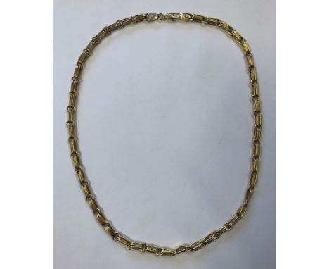 14K MATCHING TRIPLE OVER LINK NECK CHAIN 36G APPROX