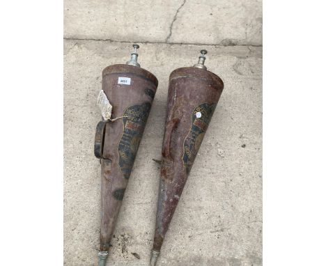 TWO VINTAGE MINIMAX FIRE EXTINGUISHERS 