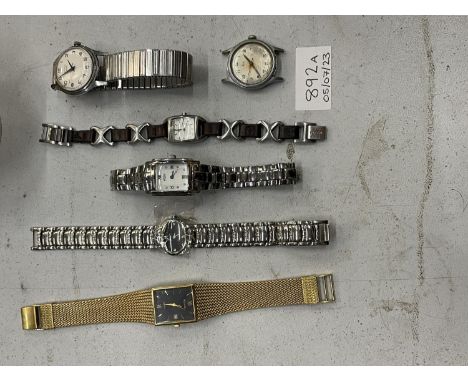 A COLLECTION OF SIX VARIOUS WATCHES TO INCLUDE A GENTS VINTAGE 17 JEWEL SEKONDA, A LADIES ROTARY, ETC 