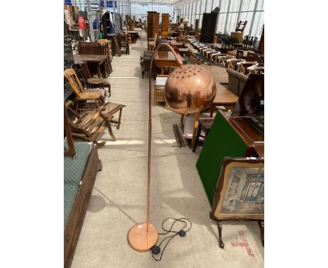 A SAINSBURY'S HOME COPPER READING LAMP 