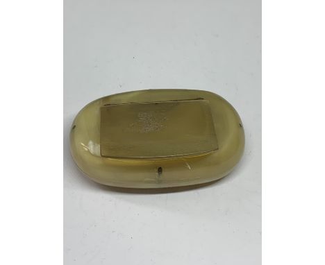 A HORN SNUFF BOX 