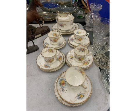 A VINTAGE ROYAL ALBERT CHINA FLORAL TEA SET 