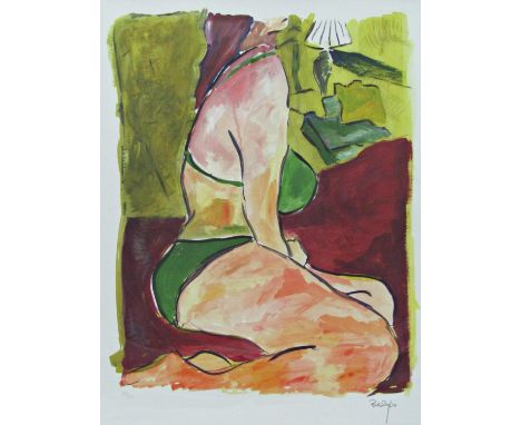 Bob Dylan (B.1941) - 'Woman on a Bed', signed, limited 216/295, Giclée print, Washington Green certificate of authenticity ve