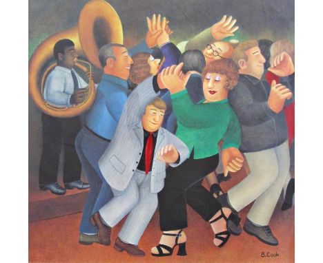 Beryl Cook (1926-2008) - 'Jiving to Jazz' signed, limited 372/650 colour lithograph print, published by the Alexander Gallery
