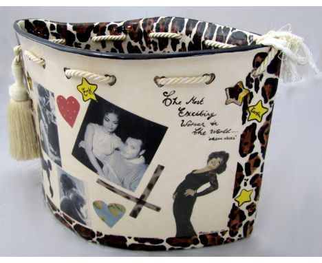 Tobias Joslin eccentric ceramic pot, dedicated to Eartha Kitt, with inscription verso 'Presented to Miss Eartha Kitt on the 2