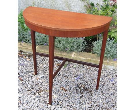 Danish teak console D end table in the manner of Jens Risom, 73cm high x 72cm wide 