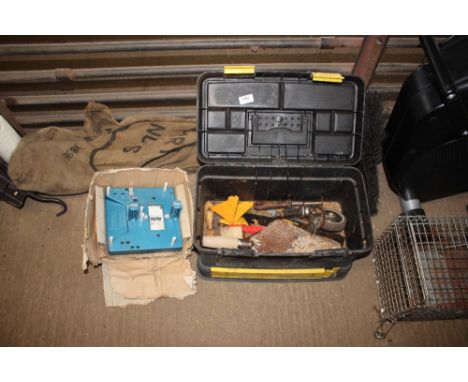 A tool box; chimnea rods etc. 