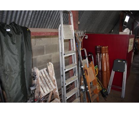 An aluminium step ladder