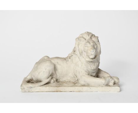 Sir William Reid Dick KCVO RA (1878-1961) Menin Gate Lion (Ypres) a plaster maquette, white patinated finish, originally desi