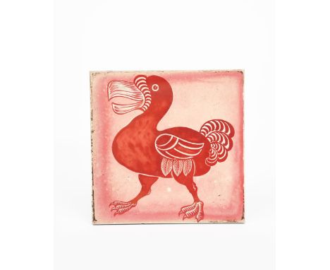 Bonhams : William De Morgan A Lustre Tile with Dodo, circa 1900