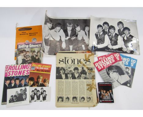 Poster of the Rolling Stones, various promotional photographs of the band, assorted copies of the Rolling Stones Book, 1964, 