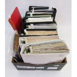 GB stamps: With face value £100+, box of 11 albums/stock-books of QEII pre-decimal and decimal, mint