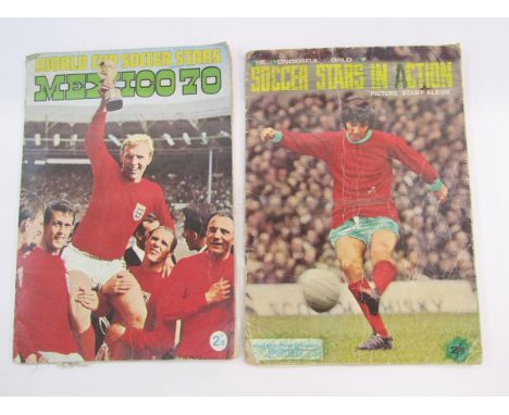 Two vintage 1960's/70's football sticker albums, one for World of Soccer Stars in Action, Picture Stamp Collection, England's