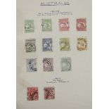 Stamps of Australia: Green ‘Utile’ album of mint & used, KGV roos to QEII Coronation. Various sets