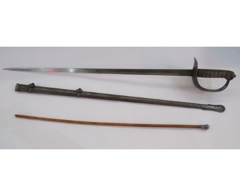 Edward VII officer's dress sword and scabbard made by Guthrie and Valentine of Cork Street, London, scabbard 85.5cm long appr
