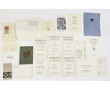 Private Press, Typography, Printing -&nbsp; 50+ assorted Private Press prospectuses, announcements, printed booklets and othe