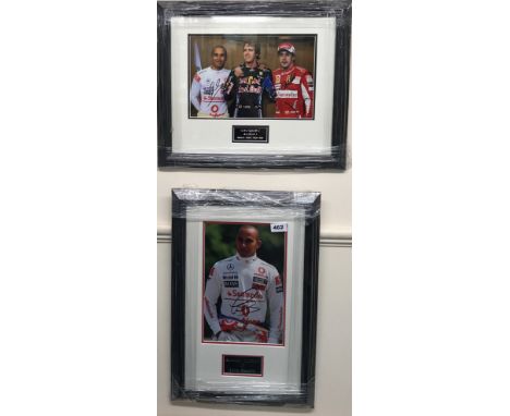 Motor Racing Interest, Lewis Hamilton, autographed photograph of Lewis Hamilton, 36 x 54cm, together with a further photograp