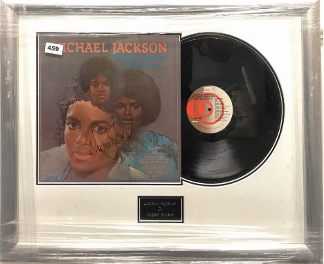 Autograph Interest, Michael Jackson autographed album sleeve "Michael Jackson 14 Original Greatest Hits", framed and with cer