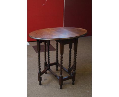 Oak barley twist gate leg table 