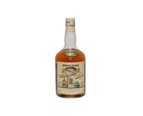 Springbank, Campbeltown Single Scotch Malt Whisky, Matured in Bourbon Wood, Distilled Feb 1966, Bottled Oct 1997, 54% vol, 70