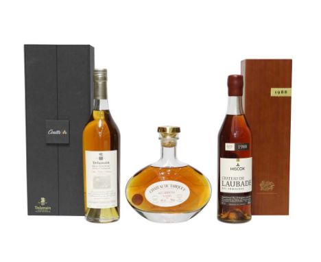 Assorted French Brandy, to include: Delamain, Grande Champagne Old Cognac, Cellar Masters Collection, 1991, bottled for Coutt